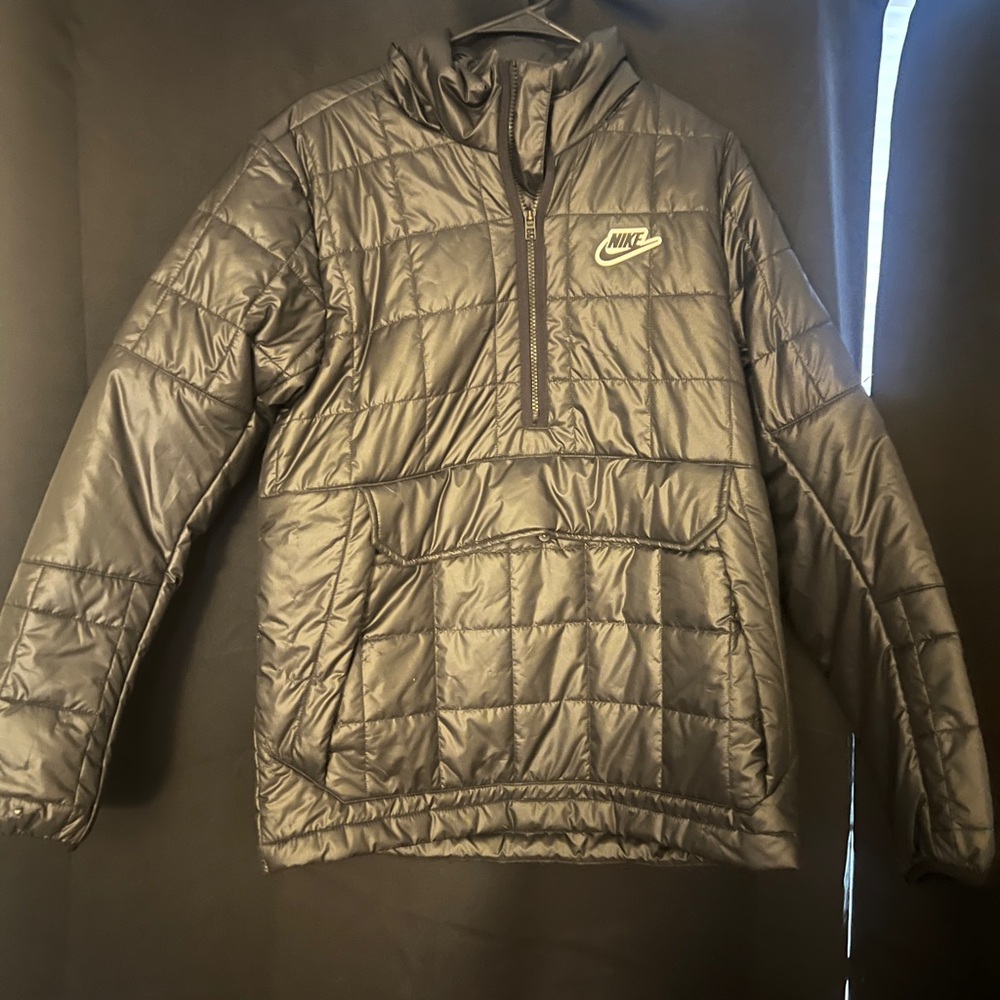 Nike Black Quilted Pullover Jacket - image 1
